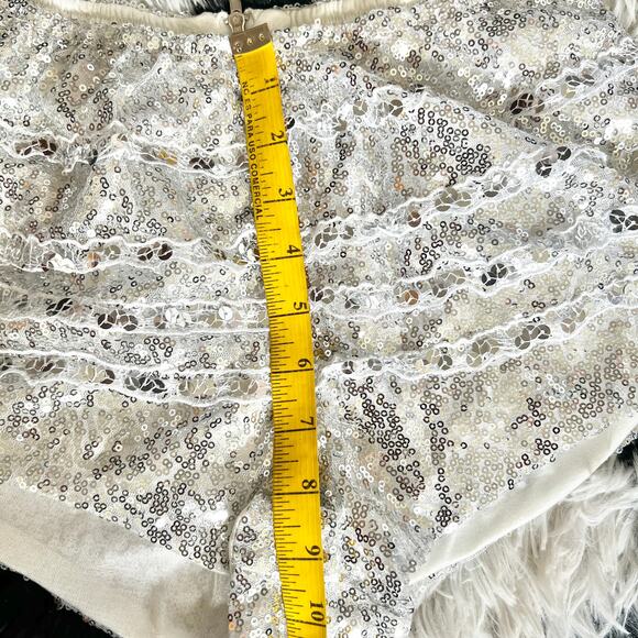 Sequin‎ Micro Mini Shorts, Festival Clubwear Rave Glam Medium 2000s Y2K - Picture 4 of 7
